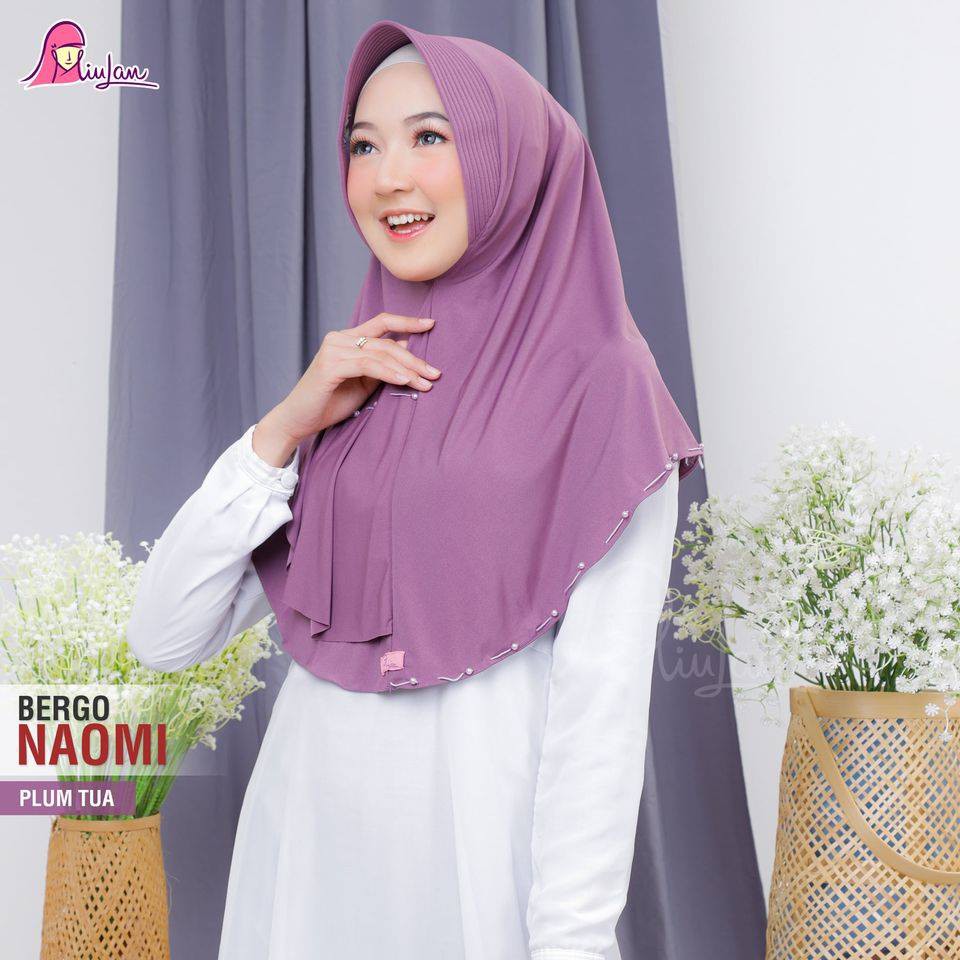 BERGO NAOMI MIULAN HIJAB-Plum 
