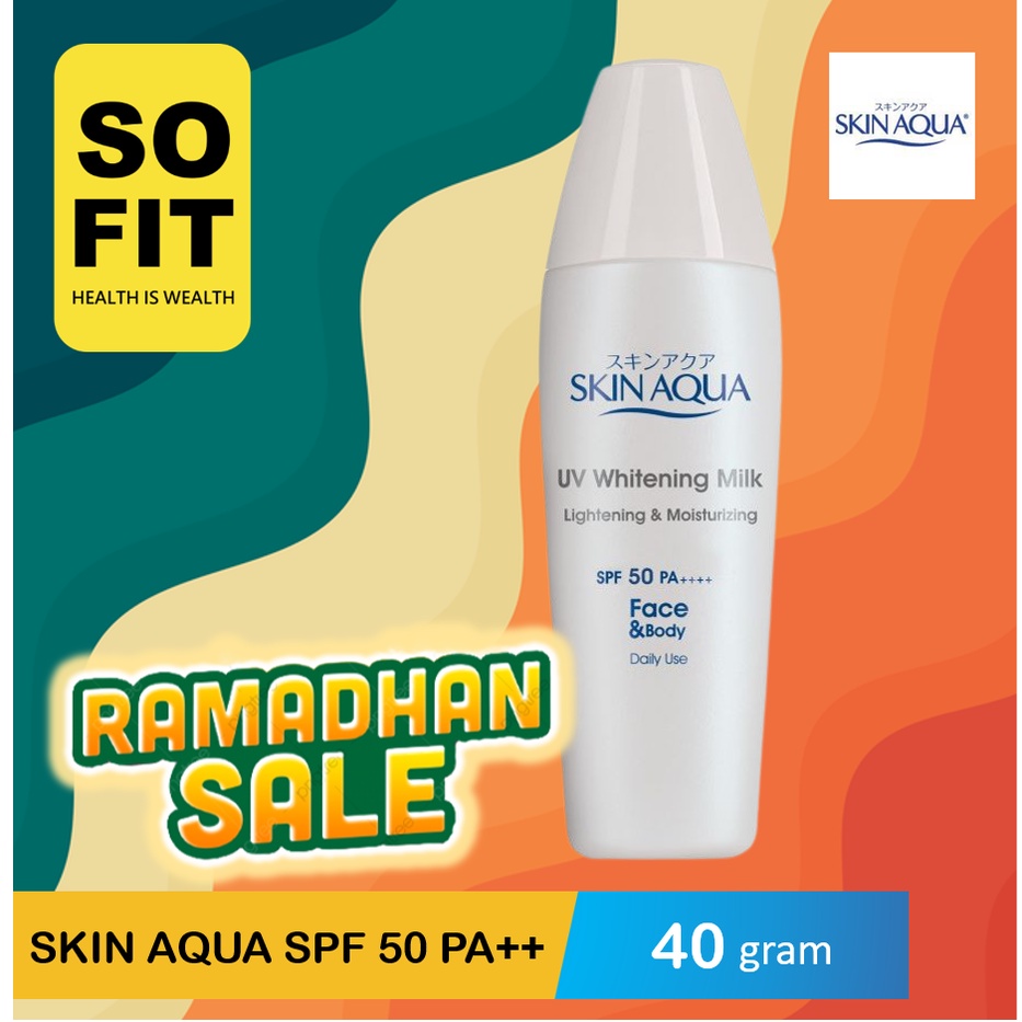 Skin Aqua UV Whitening Milk SPF 50 40gr/ Sunblock Wajah / Skin Aqua SunScreen