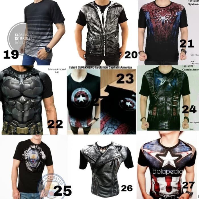NEW BAJU KAOS SUPERMAN FULL BODY SUPERHERO GYM FITNES PRIA COWOK 053