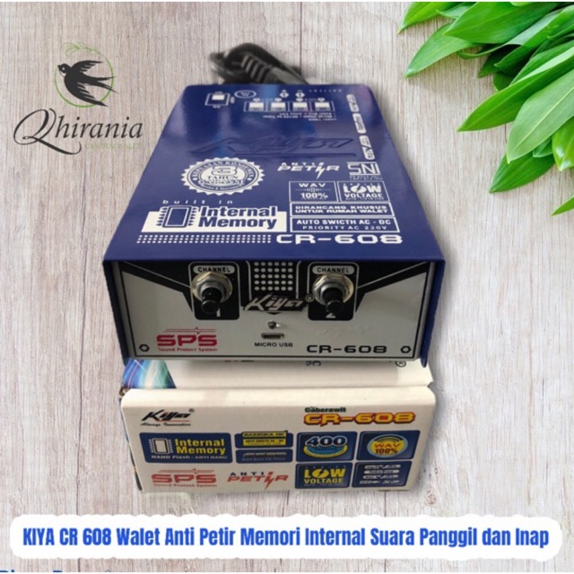 Ampli KIYA CR 608 Walet Anti Petir Memori Internal Lengkap Suara Panggil dan Inap