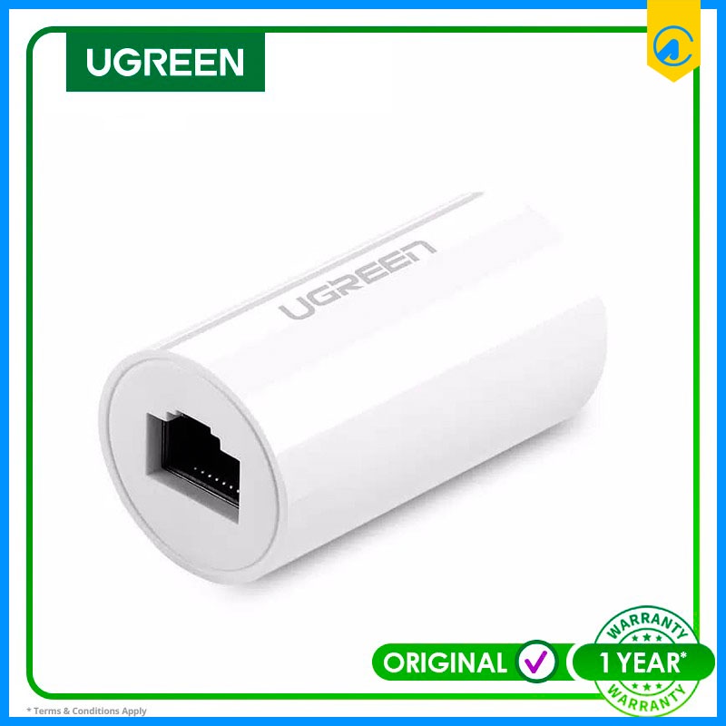 Ugreen 30837 Anti Thunder ( Anti Petir ) RJ45 Ethernet Connector BLACK
