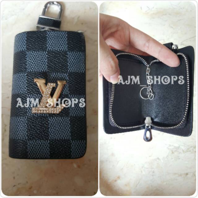 Dompet kunci stnk LV centre hitam