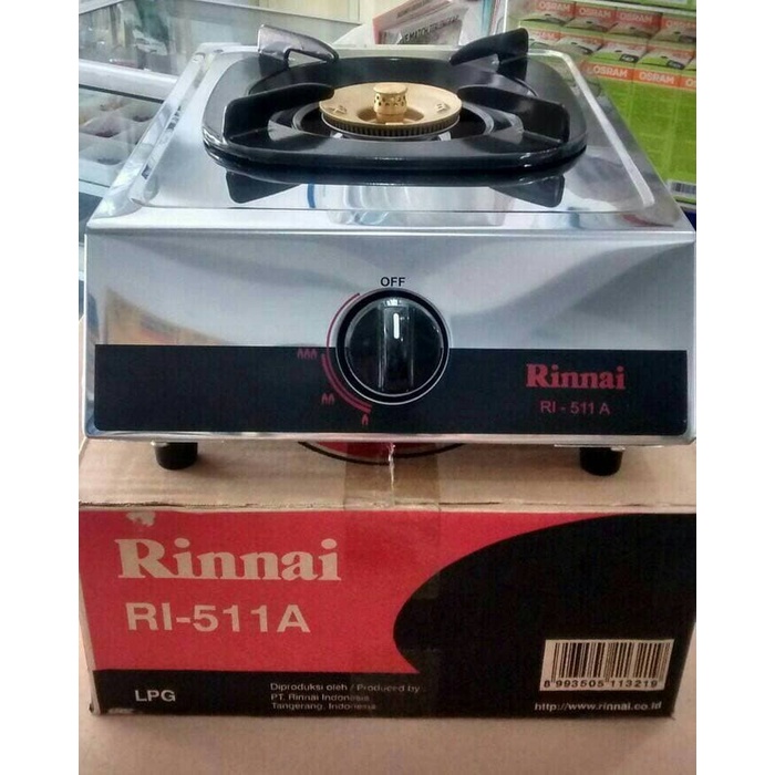 RINNAI RI 511A - KOMPOR GAS RINNAI 1 TUNGKU RI 511A