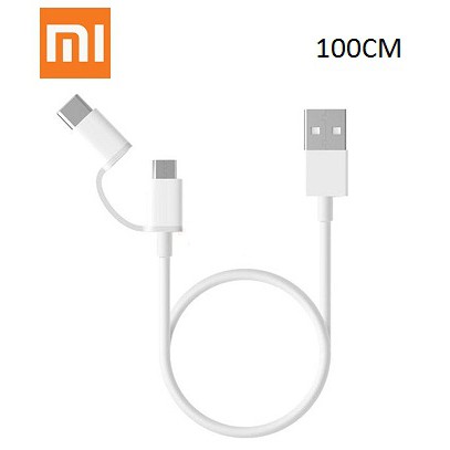 Data Cable Micro USB and USB Type-C 100CM XIAOMI 2in1 Original