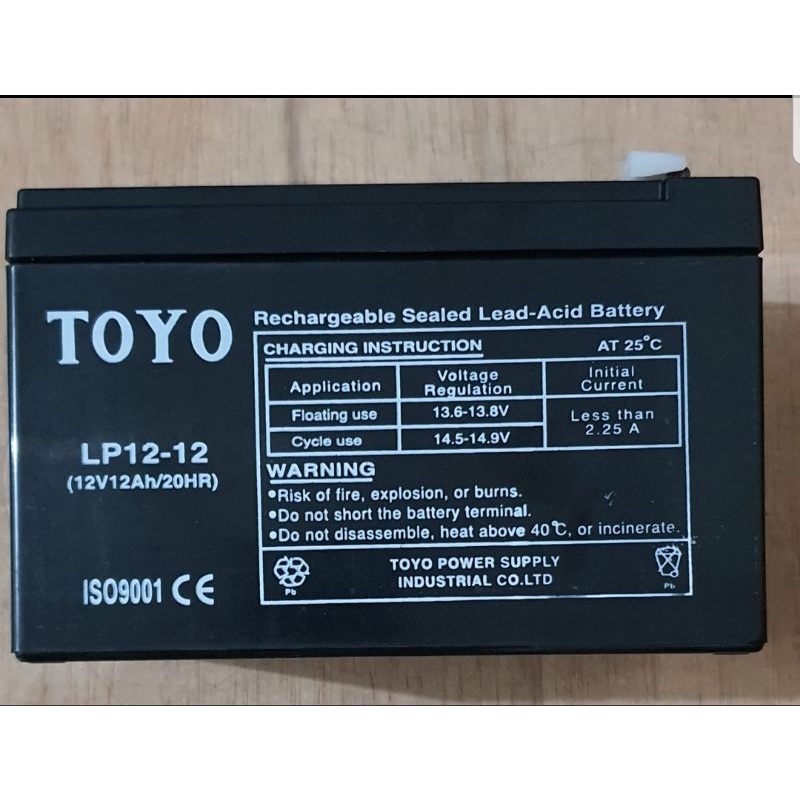 TOYO BATERE AKI KERING LP 12-12 capacity 12v 12ah