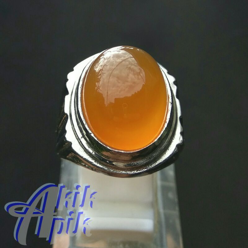 Cincin Pria Batu Akik Solar Bengkulu NATURAL Sunkist Sunkis Akik Cempaka