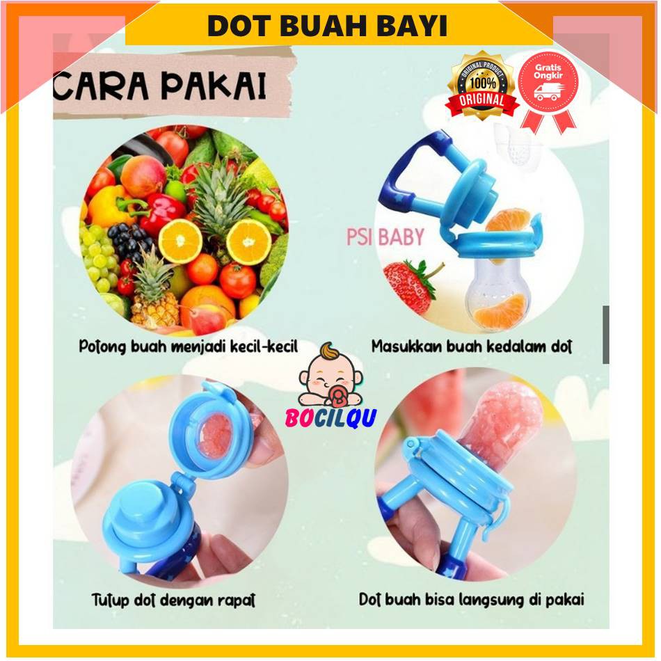 Dot Buah Anak Bayi Terlaris Baby Fruit Empeng Buah Anak  Bayi Murah Warna Warni-3