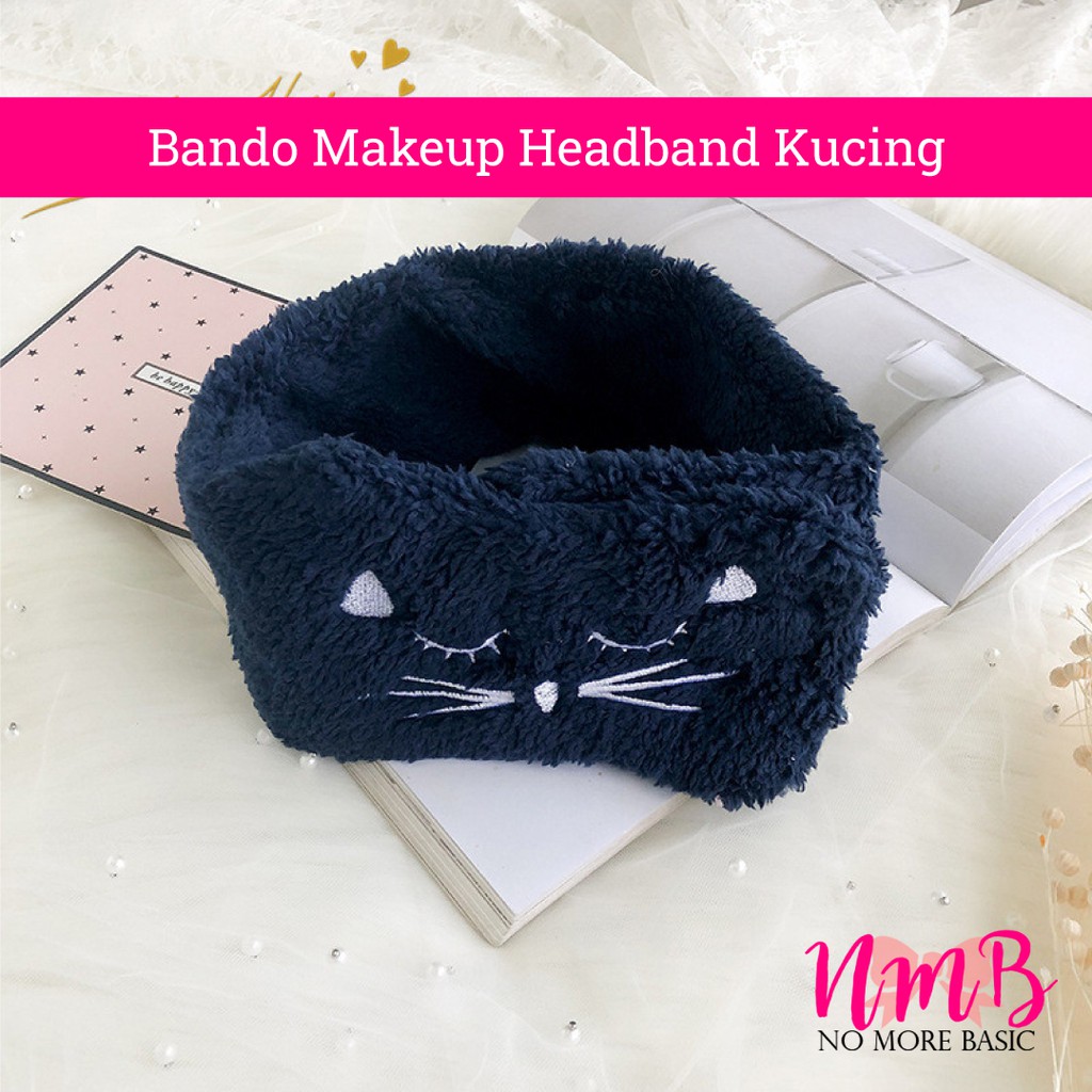 Bandana Bando Motif Kucing Hairband Korea Lucu Kucing Bando Headband Rambut Fashion Rajut