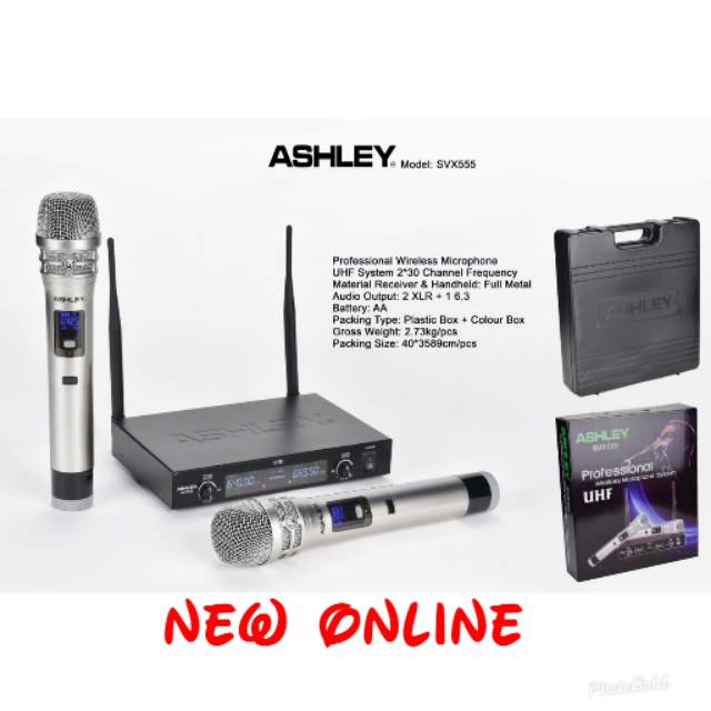 Mic wireless Ashley SVX 555 UHF original Ashley