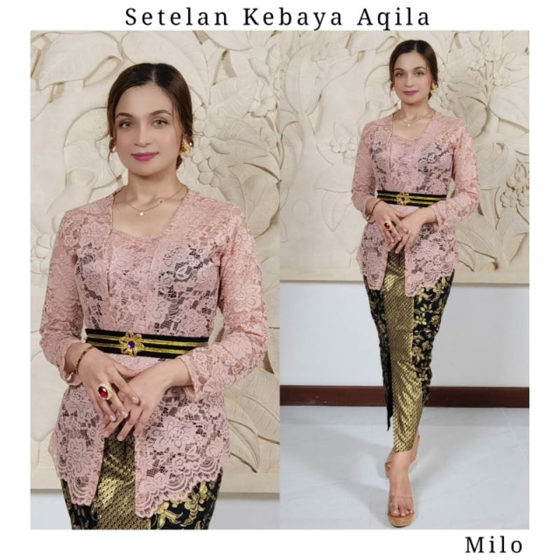 Setelan kebaya Bali aqila | Kebaya Kutubaru Semifrance