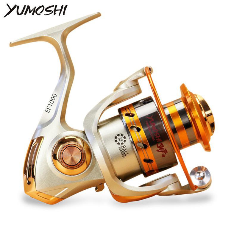 Grab Medan REELSKING EF5000 Reel Pancing Spinning 12 Ball Bearing YUMOSHI Silver