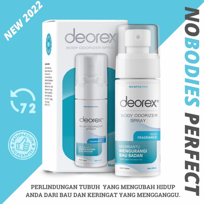 Deorex Body Odorizer  Musk Non Fragnance /  Penghilang bau badan/ bau ketiak/ bau kaki