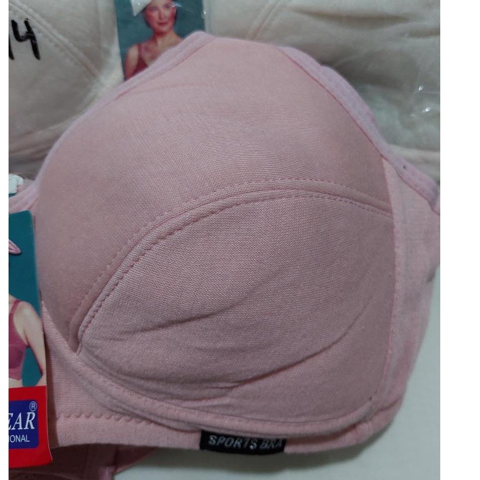 Bra Jumbo Wanita Sport Bra 44 42 40 Cup Besar BH Sport Jumbo Kait 3 dan Kait 2 BH Senam Big Size Tan