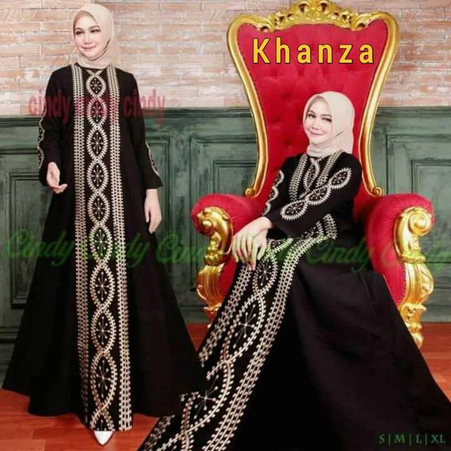 NEW Abaya Madinah Hitam Bordir "Khanza" Cassual dress saudi / jubah syar'i asli termurah / Abaya Dub