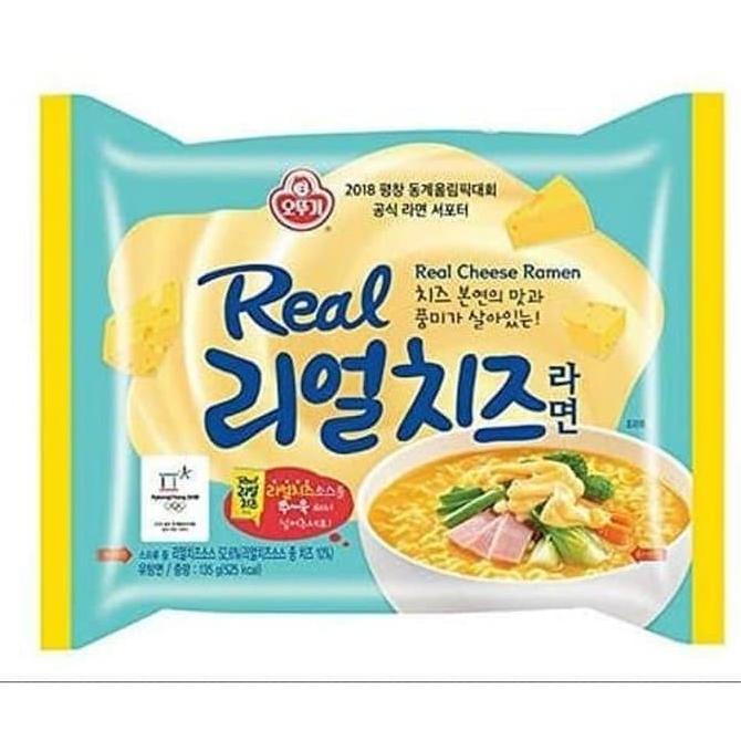 

] Ottogi Real cheese ramen . mie korea rasa keju .135gr . non halal