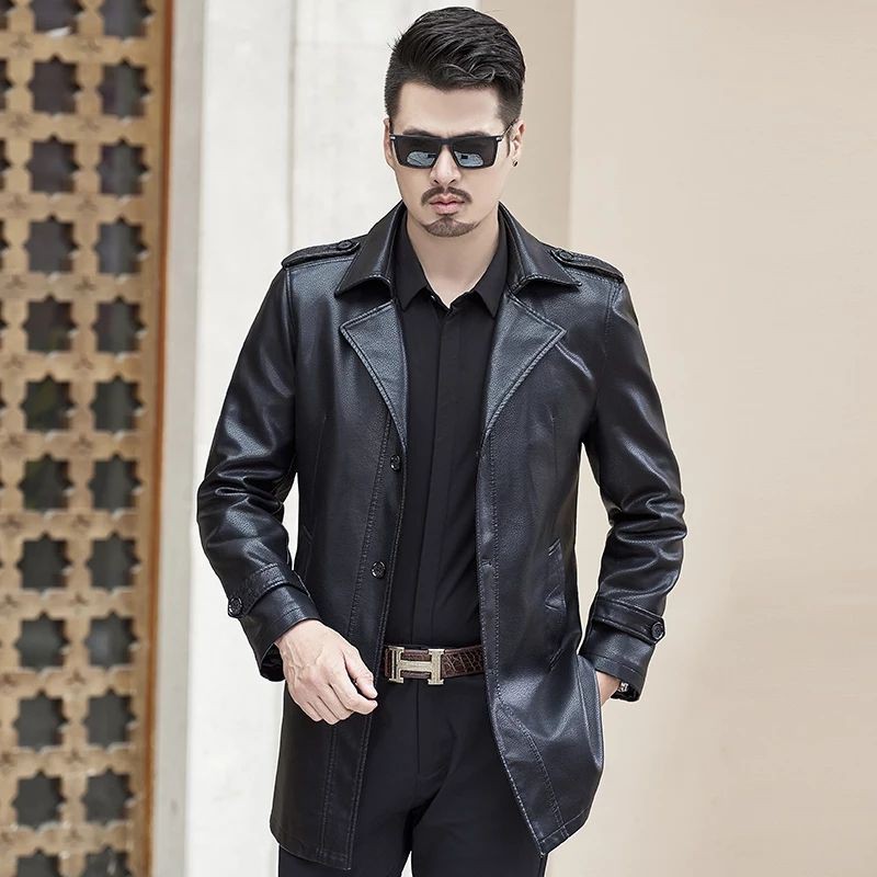 jaket kulit asli pria model semi jas-jaket kulit asli domba Garut