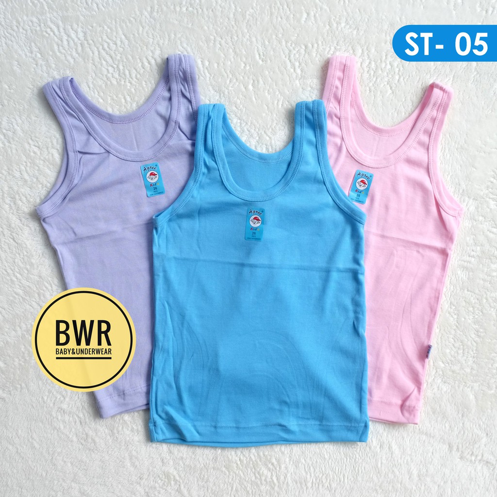 [ 6pc ] AGREE | Singlet Agree ST05 Warna Kaos Dalam Anak Kutung 05