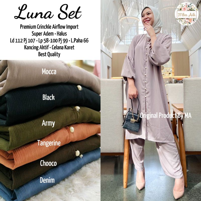 Gamis set setelan Luna set