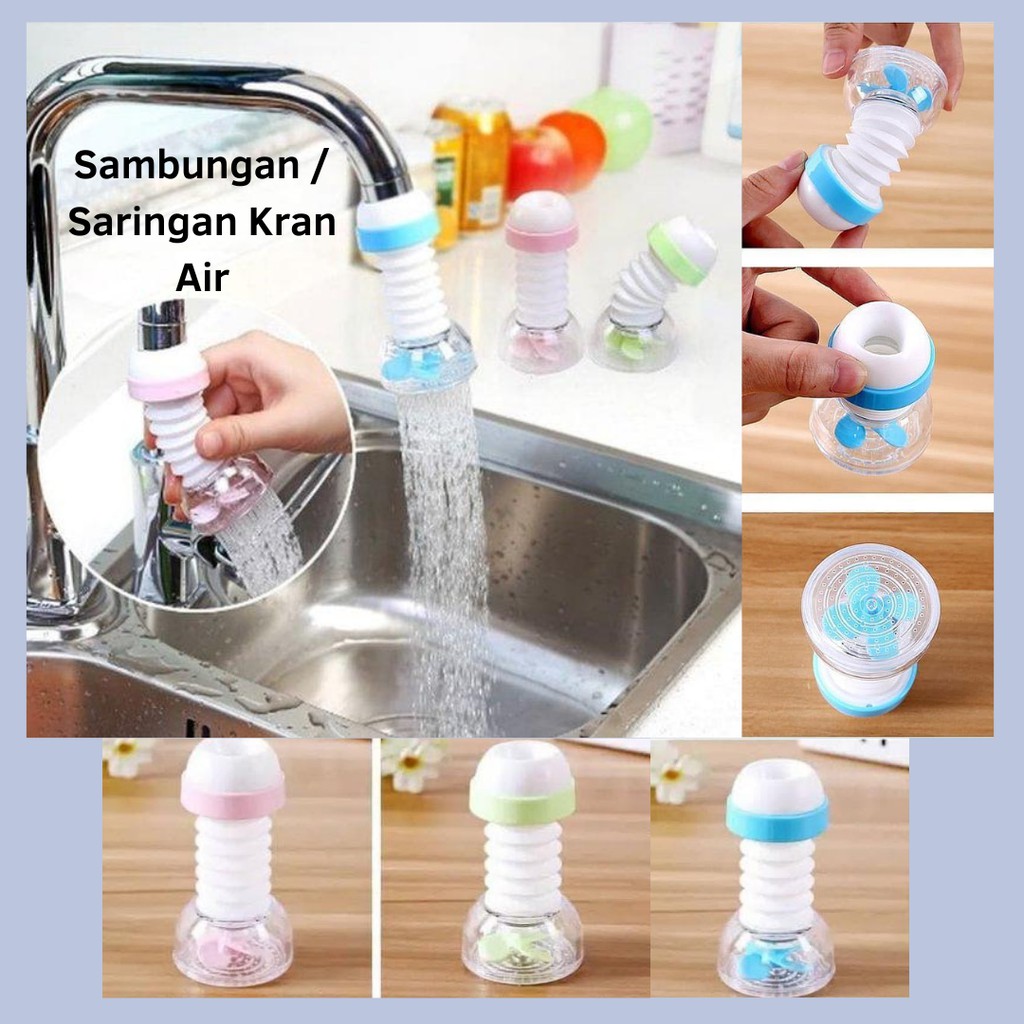 Sambungan Saringan  Kran Air FLEXIBLE Anti Splash Shower Saringan Kran Air Keran