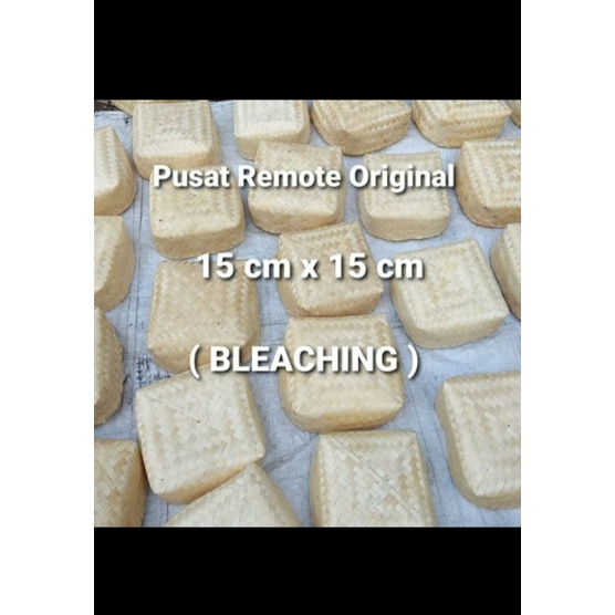 BLEACHING BESEK BAMBU PUTIH BERSIH 15×15 HAMPERS SOKASE 15CM×15CM