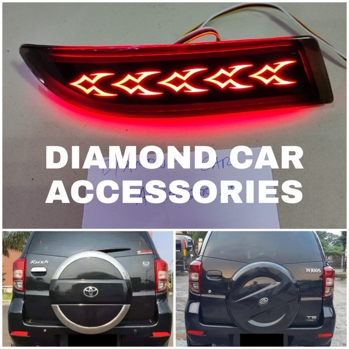 Lampu Reflektor Bemper Belakang Smoke Rush Terios 2006-2010 FCA