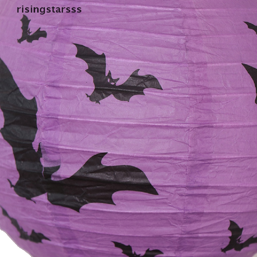 Rsid Span-new Halloween Lampion Kertas Pumpkin Spider Skull Bat Hanging Lantern Dekorasi Halloween