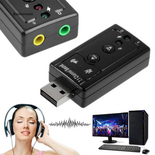 USB virtual 7.1 channel sound adapter USB Soundcard