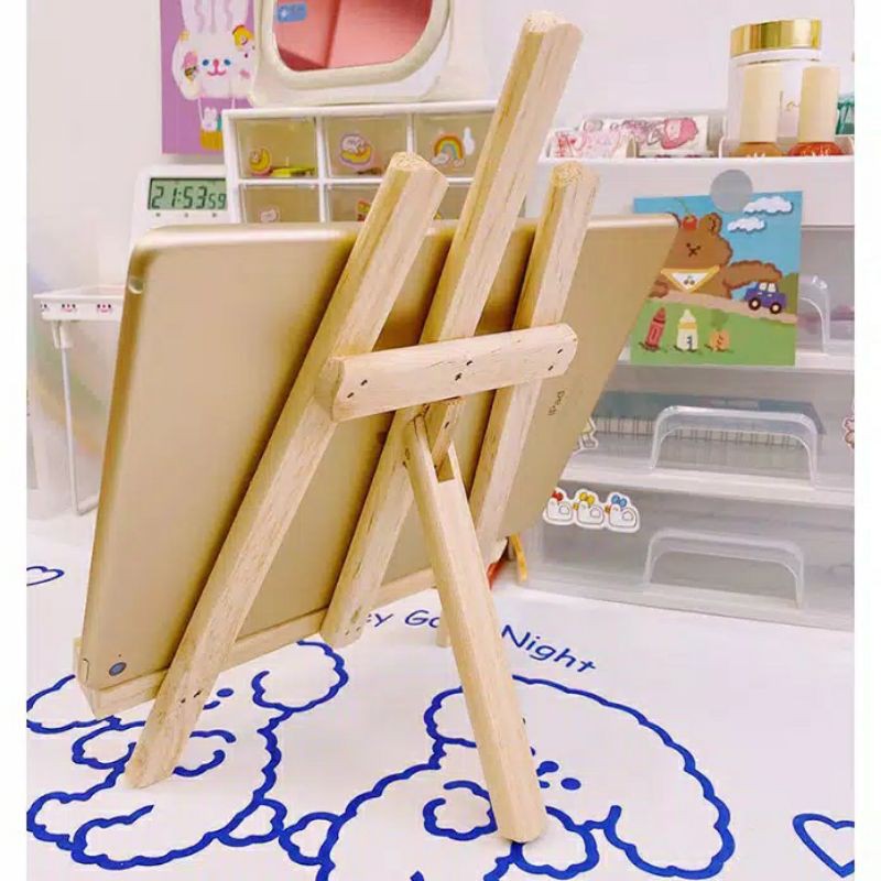 Alat Lukis Easel Tripot Penyangga Hp Kayu Stand Easel kanvas cat lukis Desain Elegan