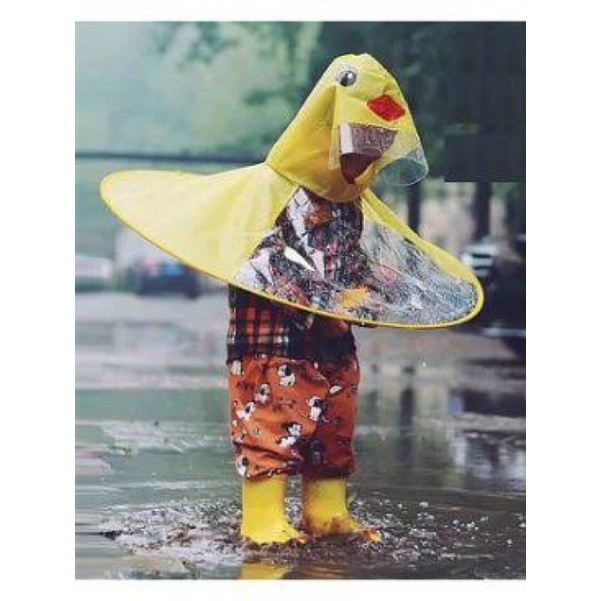 Jas Hujan Anak UFO Karakter Tanpa Pegang Payung Lucu Payung Anak Perempuan Laki-Laki Model Topi