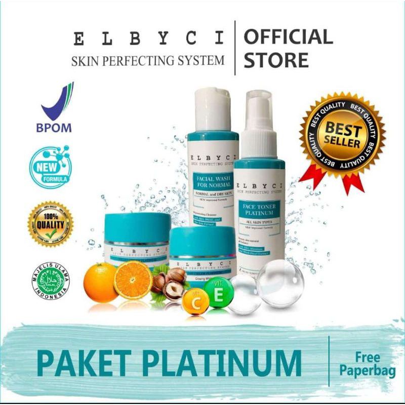 Jual {Cod Bayar Ditempat }PAKET PLATINUM ELBYCI SKINCARE GLOWING ...