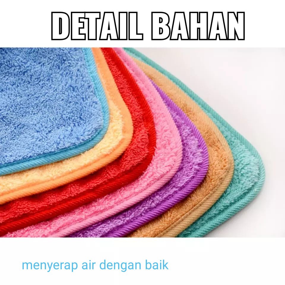 Lap Tangan Polos Gantung Murah Bahan Microfiber Menyerap Air Handuk Lap Tangan Hand Towel Kain Lap Tangan Serbet Tangan Gantung