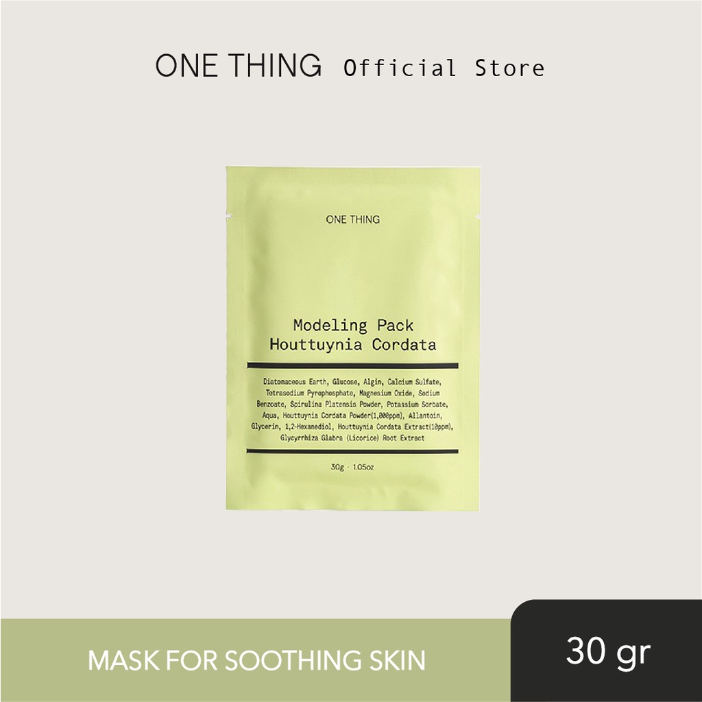 ONE THING Houttuynia Cordata Modeling pack 1pcs | Masker Wajah Peel Off - Calming, Soothing, Menenan
