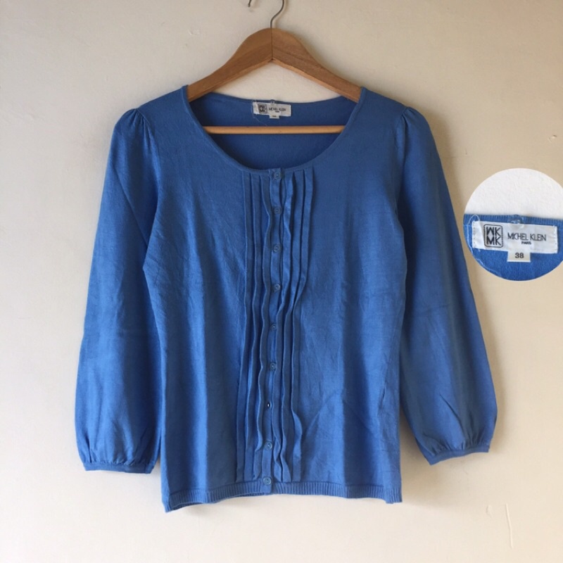 [BISA COD✅] Cardigan Thrift/Knitwear Rajut Atasan Wanita All Brand-Michel klein blue