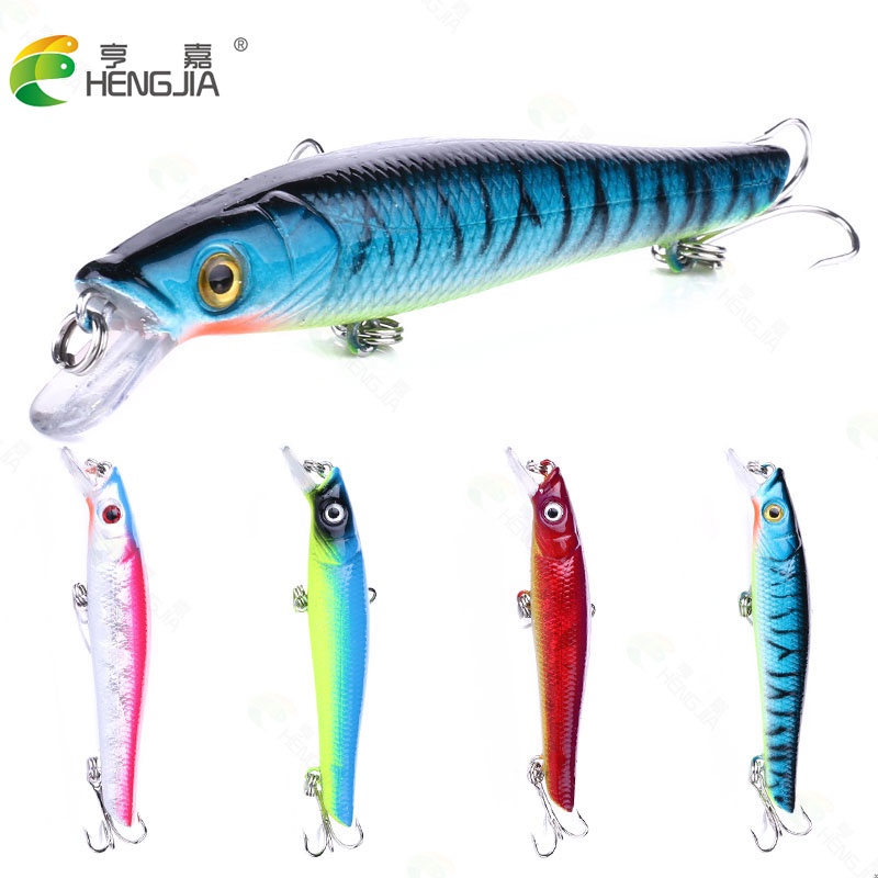 Hengjia 1pc Umpan Pancing Hardlure Tiruan Bentuk Ikan Kecil 9.5cm 8.8g