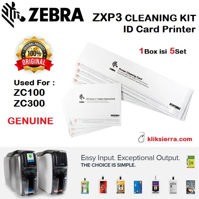 

RFID | ZEBRA ZXP3 Cleaning Kit ID Card Printer ZC100 ZC300 ZXP-3 Series 3 ORI Baru Berkualitas
