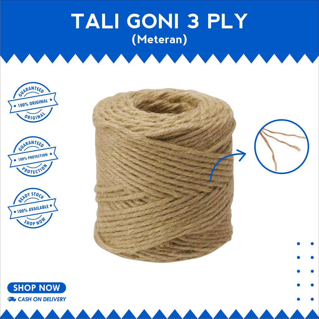 Tali Goni / Tali Rami 3 PLY (50 Meter) Tali Goni Meteran | Tali Goni Murah