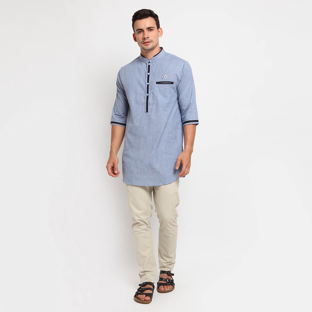 Baju Koko Kurta Pakistan Pria Muslim Lengan 3/4 Model Terbaru Original Kualitas Terbaik Lebaran