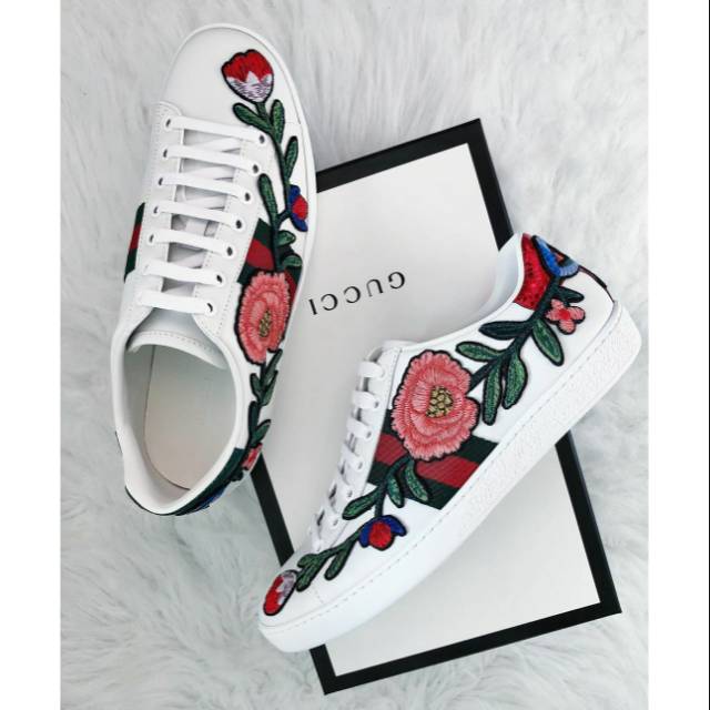 gucci ace sneakers floral