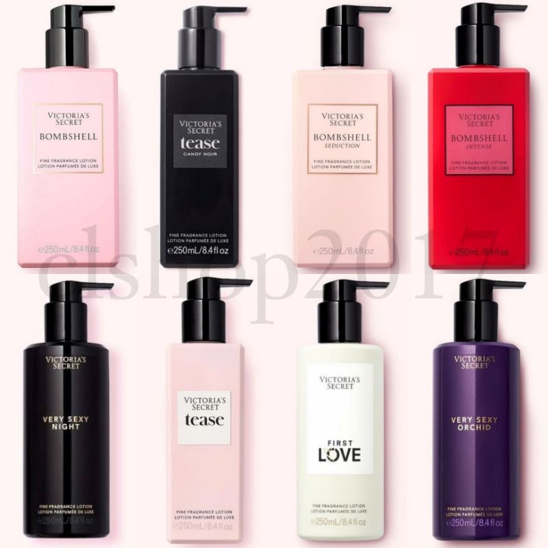 VICTORIA'S SECRET VS HIGH END FINE FRAGRANCE FF LOTION 250 ML BOMBSHELL SEDUCTION INTENSE TEASE CANDY NOIR VERY SEXY NIGHT ORCHID FIRST LOVE ANGEL GOLD