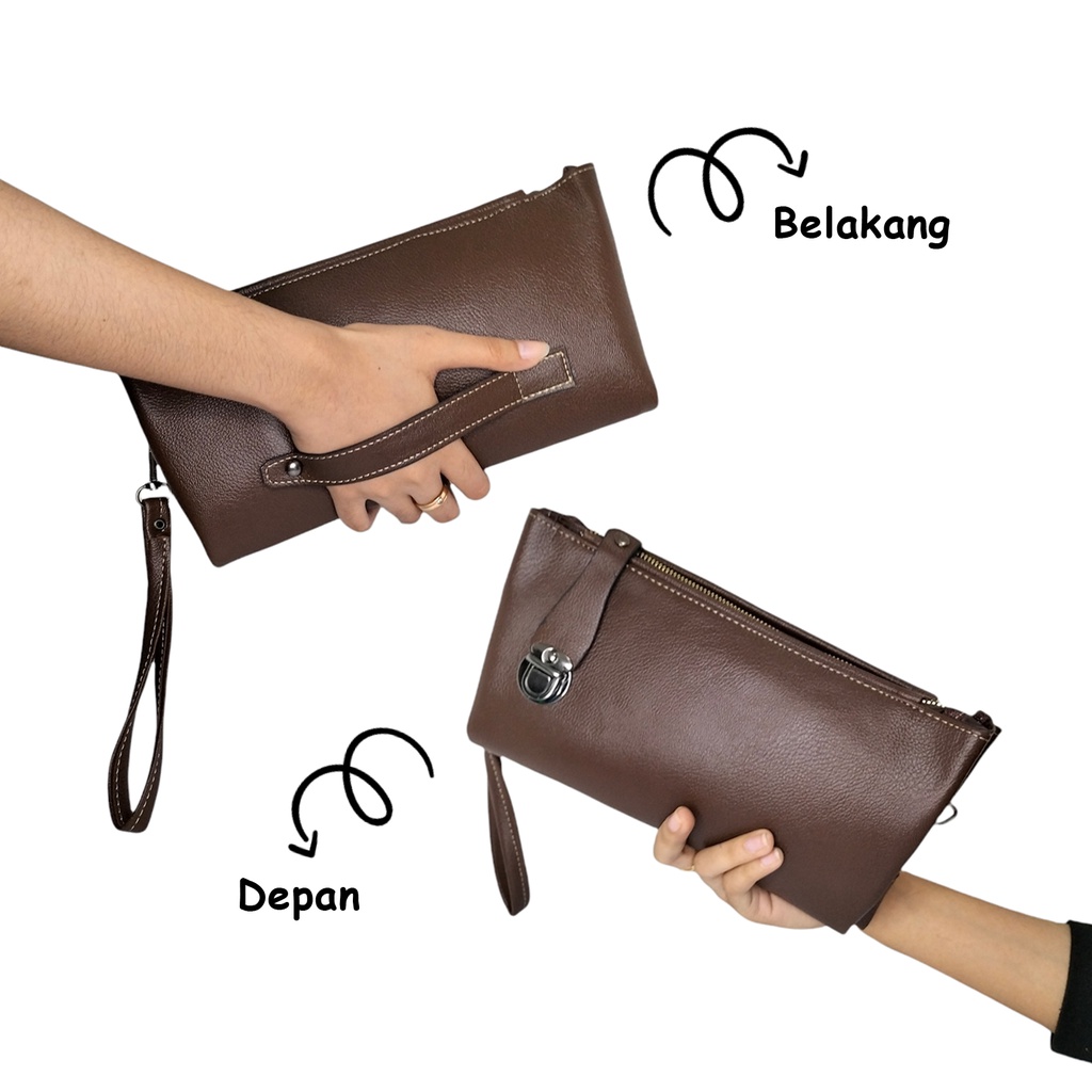 Dompet panjang wanita pouch multifungsi bisa digunakan sebagai pouch / clutch muat barang banyak