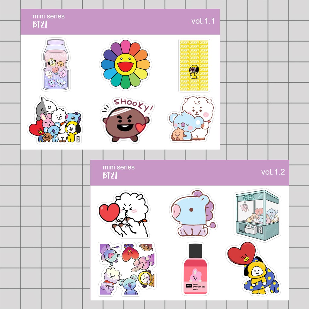 

Stiker Tumblr HP aesthetic / Stiker Laptop custom / stiker HP / Stiker Kpop | BT21 MINI 1