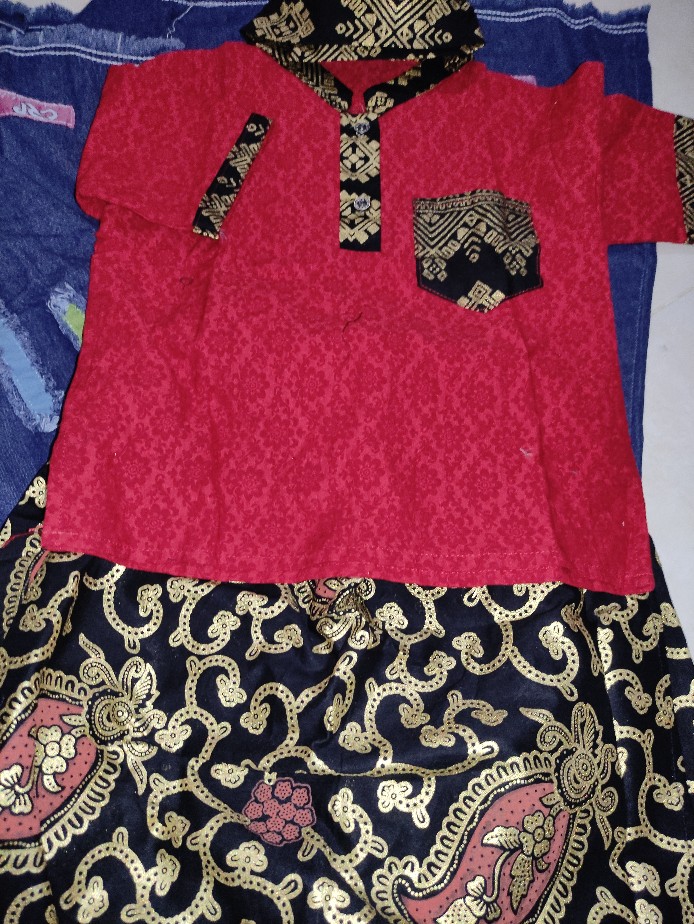 Sarkoci (sarung Koko Peci) Sarung Celana Koko Peci Anak / Batik Prada 1-9 Th