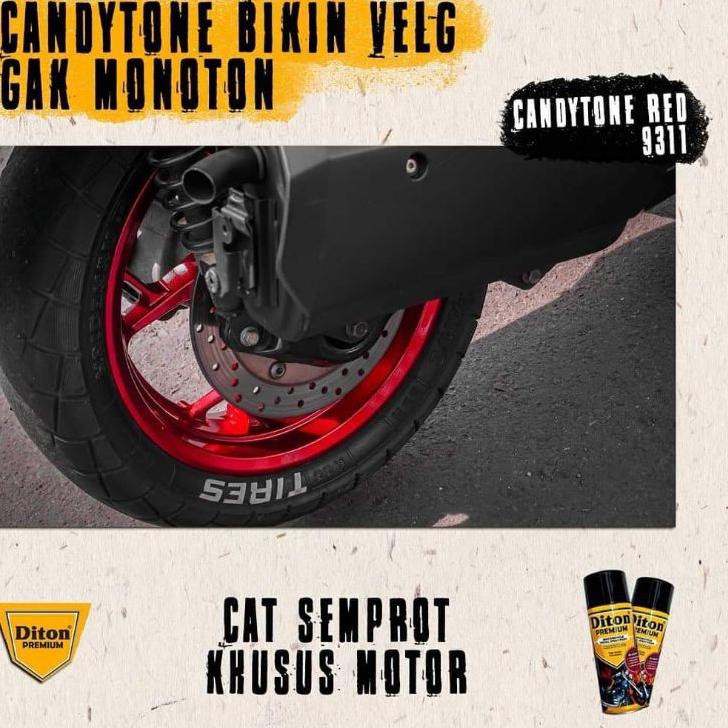 S03P Pilok Paket Merah Candy Tone Red Diton Pum Cat Semprot Sepeda Motor Mobil Velg Helm Bkn Samurai