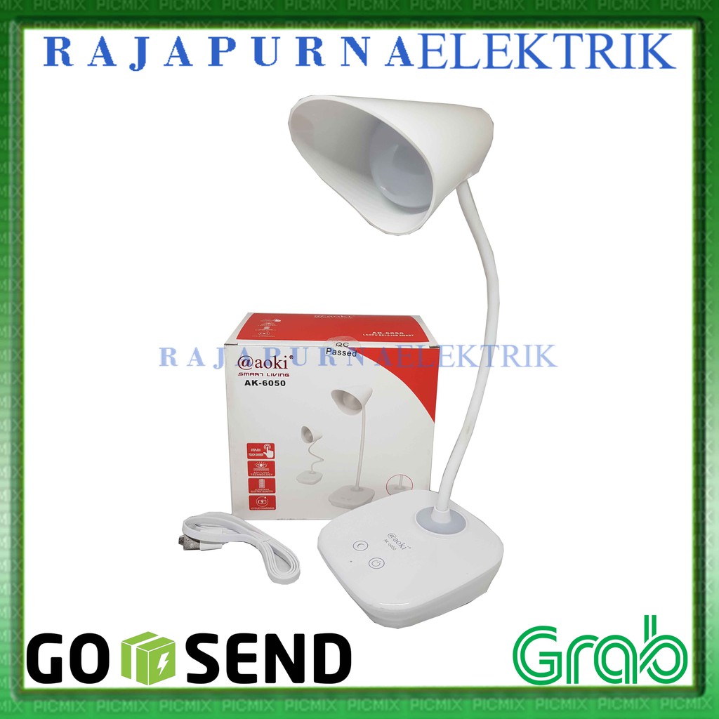 LAMPU MEJA BELAJAR TORCH DIMMER - TOUCH SENSOR - FLEKSIBEL - AOKI