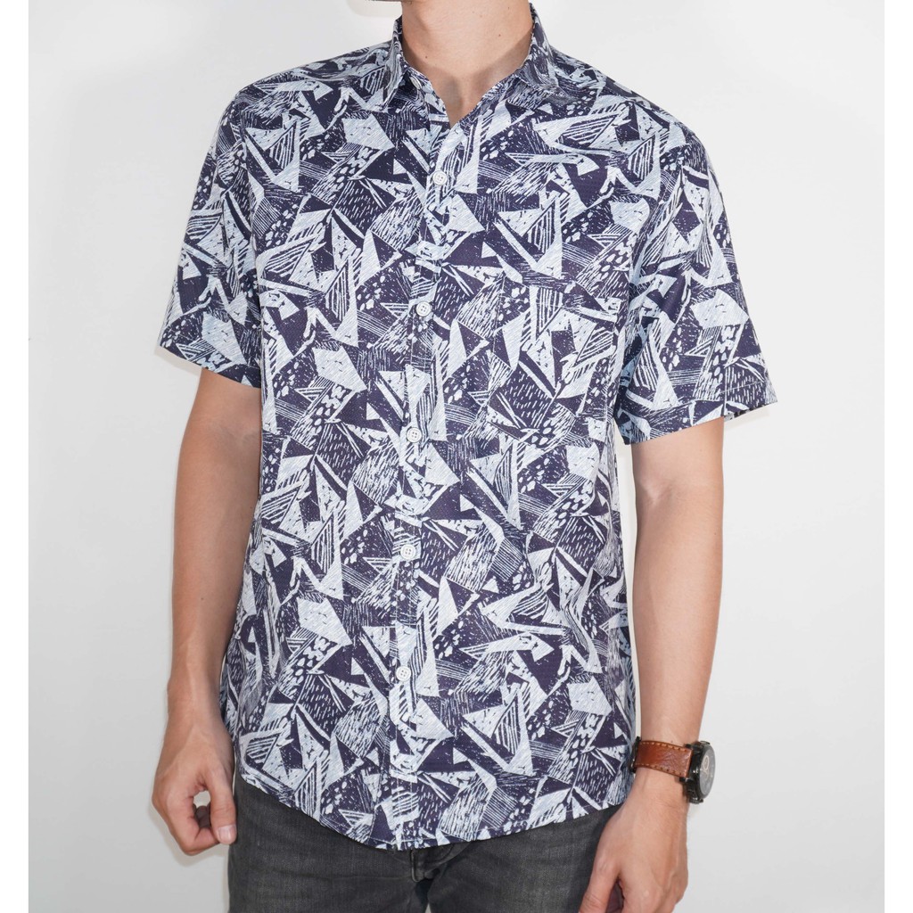 AMSPRO kemeja pria / kemeja casual / kemeja motif / kemeja kantor / kemeja kerja Pd-53