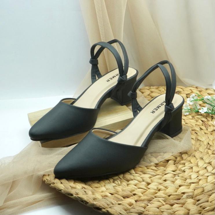 SARMER - FILINE HEELS BLACK