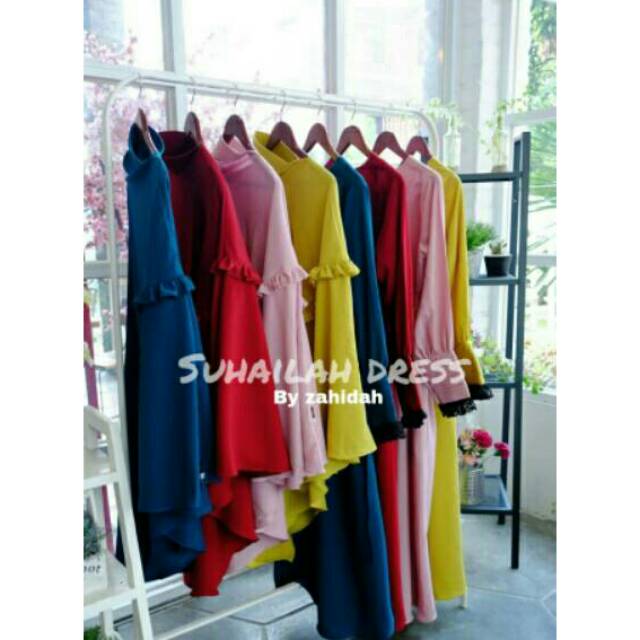 Gamis suhayla set syari unik dan cantik terbaru dari zahidah