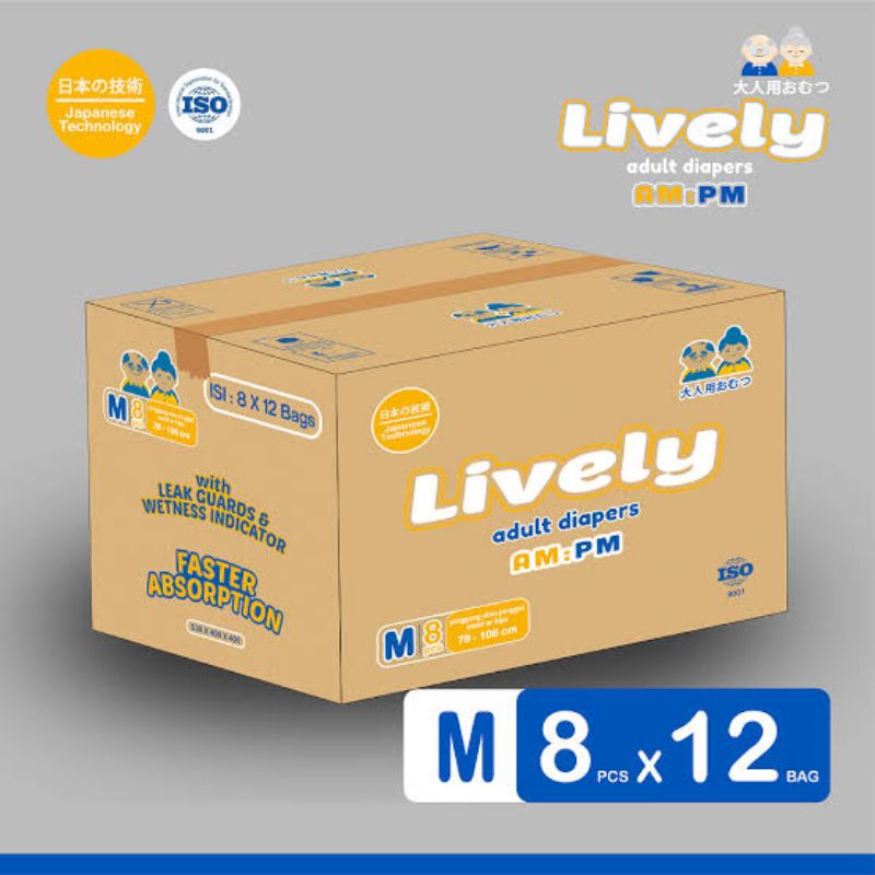 LIVELY DIAPERS DEWASA PEREKAT M96 L84 XL72 / Popok Dewasa