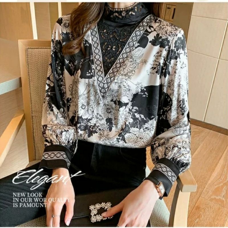 MDLV ~ 5780 Olivea Embroidered Top Atasan Blouse Premium Fashion Import