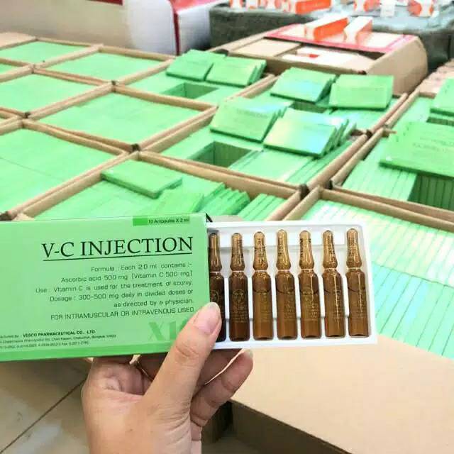 ❤COD ❤VC Injection ORI GARIS KUNING V-C Vitamin C VESCO ORIGINAL ASLI Inject Injeksi  Suntik Vit C